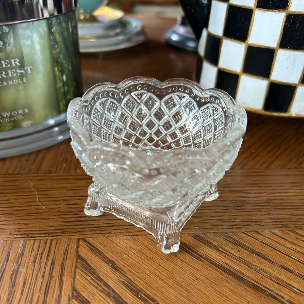 Vintage Fostoria Footed Salt Cellar Made for Avon in 1960